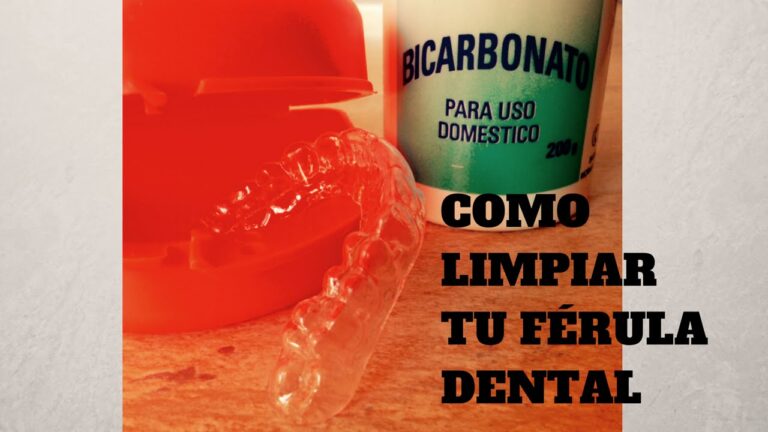 Bicarbonato para limpiar férula dental
